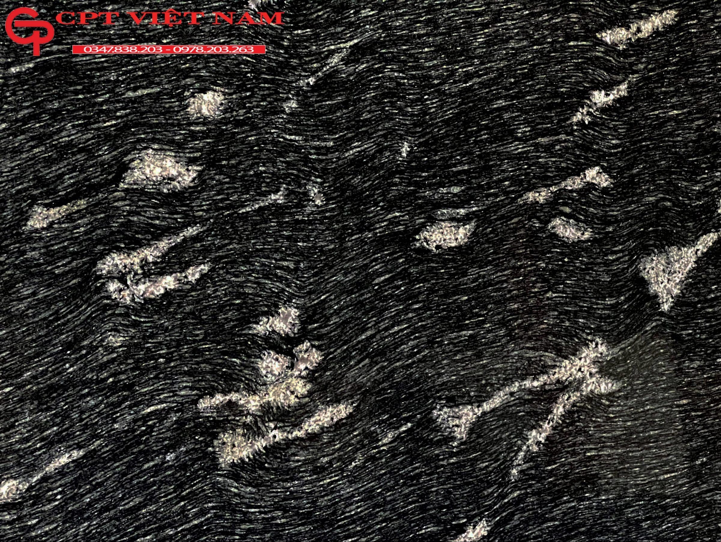 Chi tiết vân đá granite đen cá tự nhiên