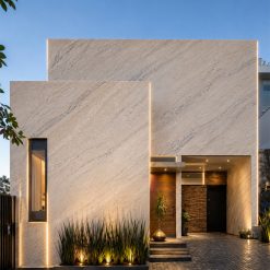 Đá granite tự nhiên Milium Cream màu kem sáng ốp mặt tiền nhà CPT Việt Nam