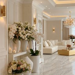 Đá granite tự nhiên Milium Cream màu kem sáng nhẹ nhàng ốp nền căn hộ chung cư CPT Việt Nam